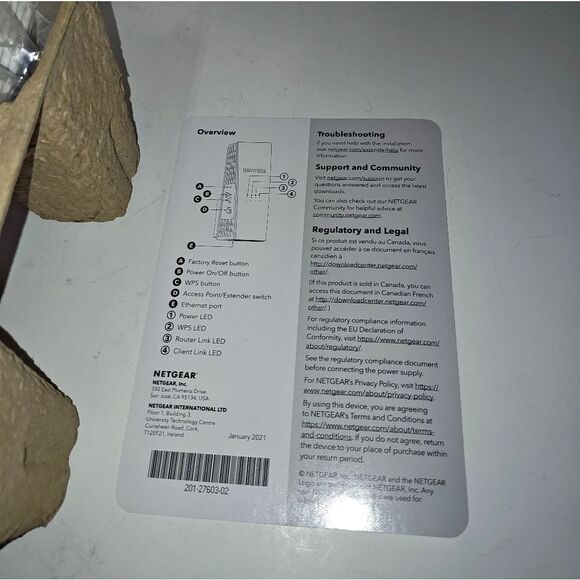 NETGEAR EX6250 AC1750 White Dual-Band Wi-Fi Mesh Range Extender - Picture 5 of 9